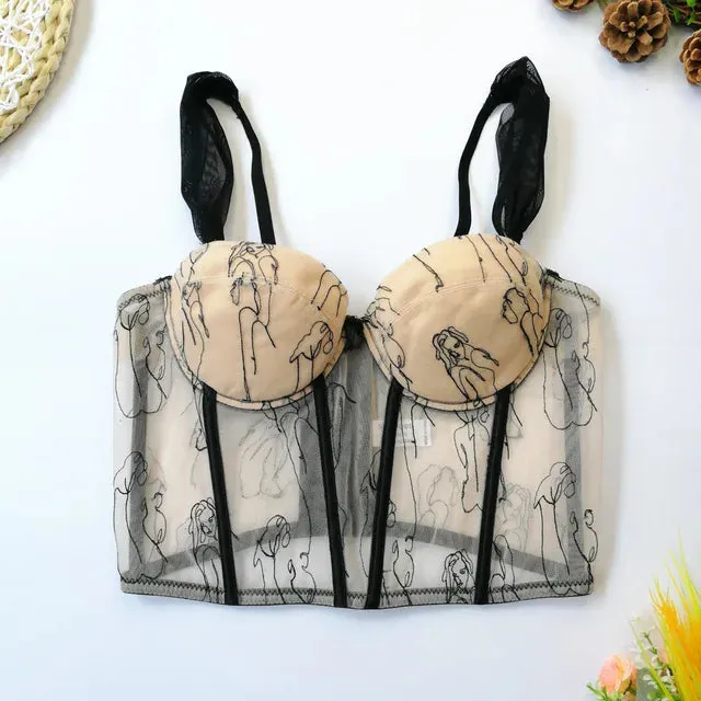 2025 Sexy Patchwork Floral Tank Top for Women – Square Collar Sleeveless Lace-Up Slimming Vest, Summer Fashion