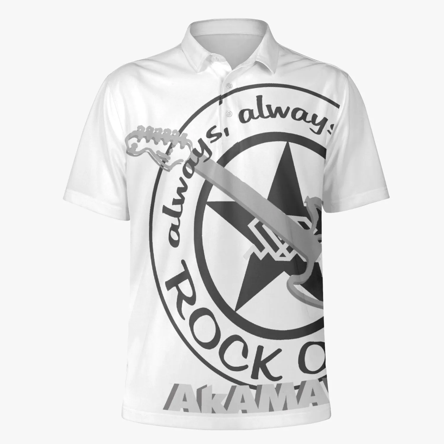 AC10M008 ROCK ON!!! Exclusive Men's Polo Shirt by AkAMAWA
