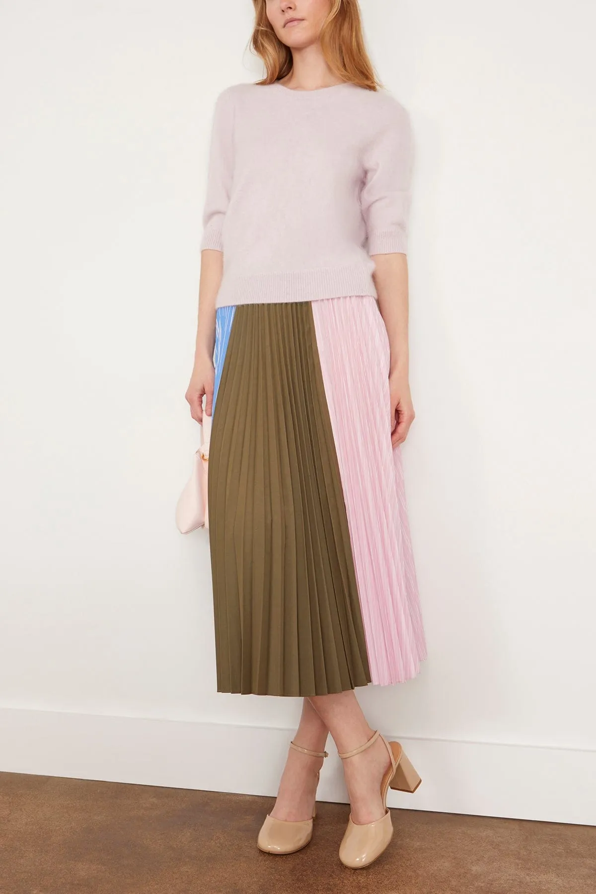 Angie Skirt in Cerulean Blue/Pink/Fern Multi