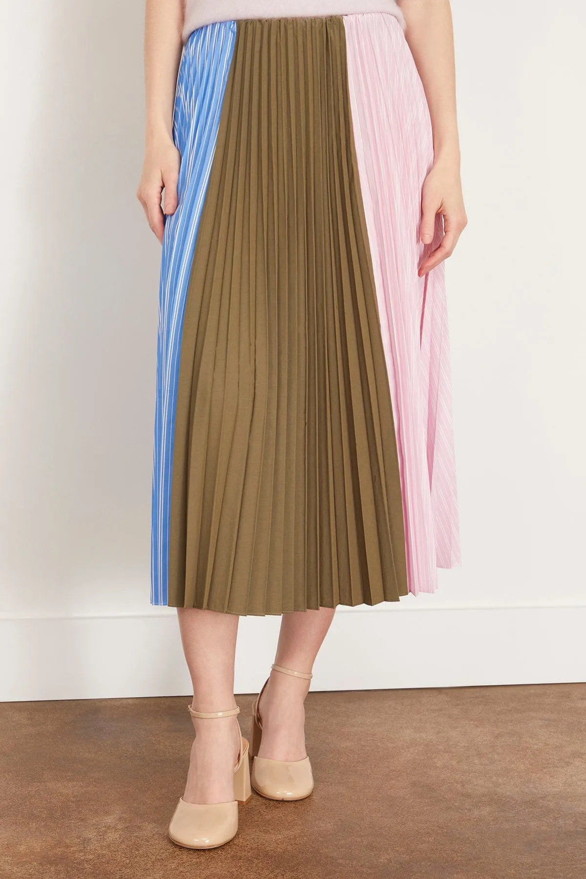 Angie Skirt in Cerulean Blue/Pink/Fern Multi