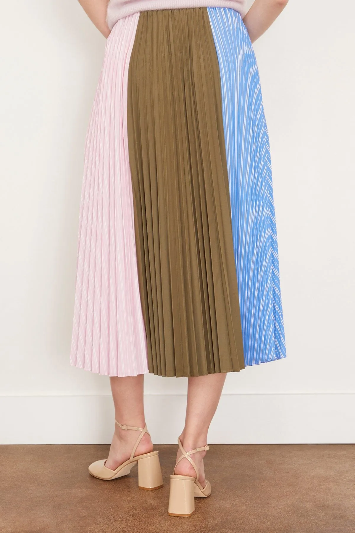 Angie Skirt in Cerulean Blue/Pink/Fern Multi