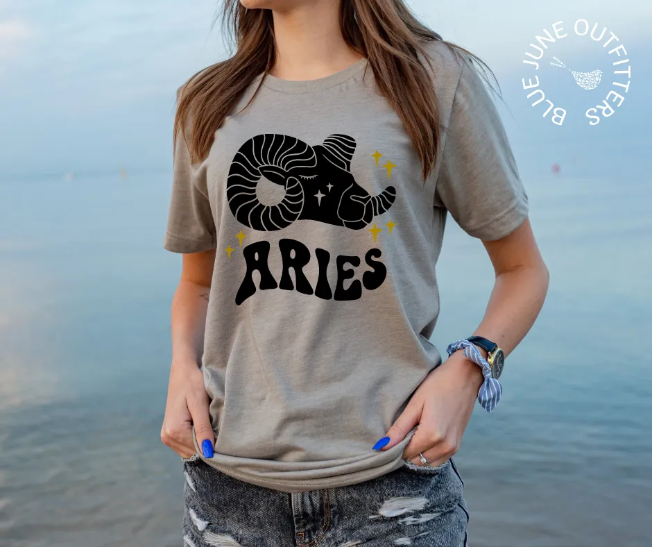Aries | Retro Zodiac Tee