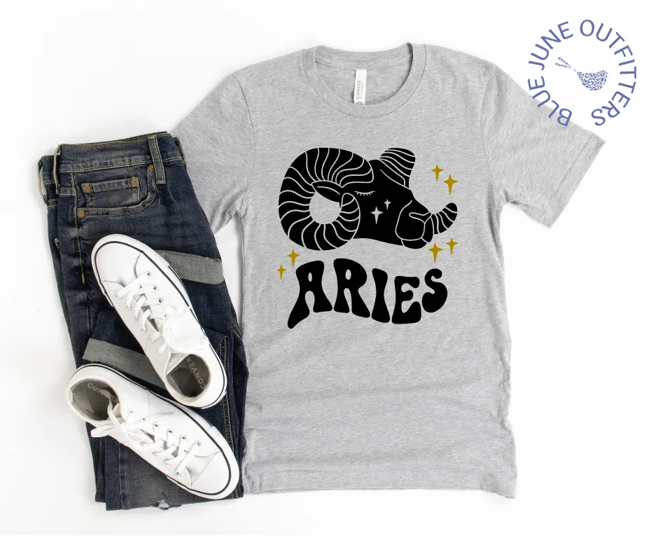 Aries | Retro Zodiac Tee