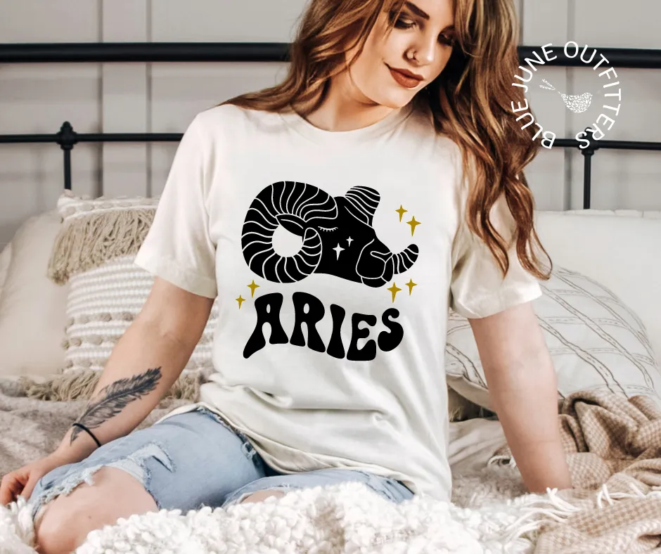 Aries | Retro Zodiac Tee