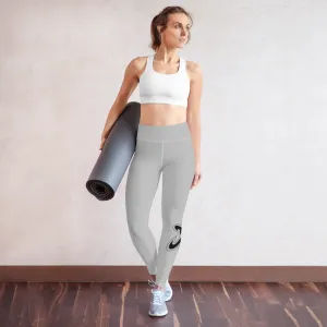 Athletic Apparatus Grey 2 Black logo White stitch V3 Yoga Leggings