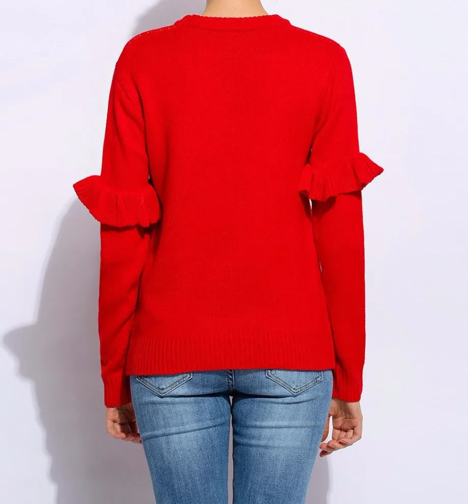 Autumn & Winter Warm Women's Loose Pullover With Christmas Trees