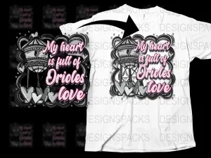 Baltimore Orioles Love Inspired Graphic Png Digital Download