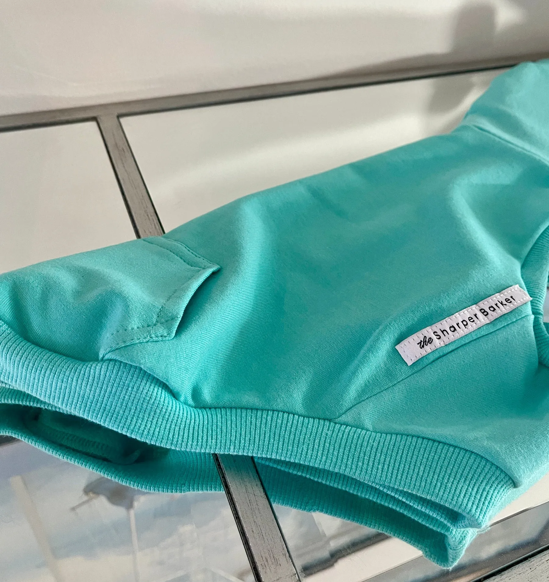 bamboo cotton hoodie - blue lagoon - few left!