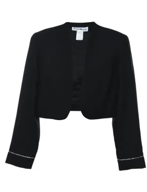 Black Classic Cropped Jacket - L