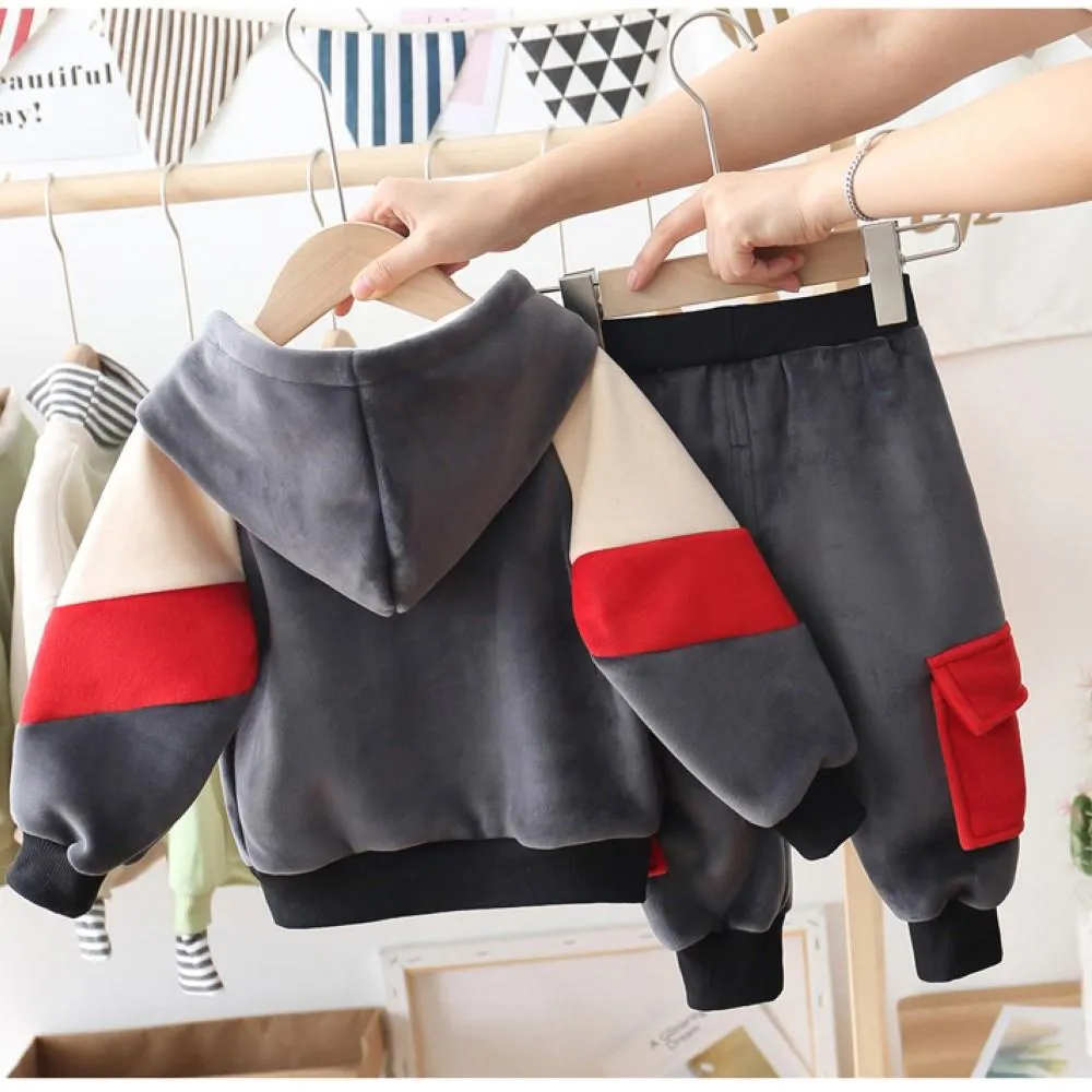 Boys 3 Suits Born Dinosaur Hooded Long Sleeves Top & Pants Wholesale Boys Clothes
