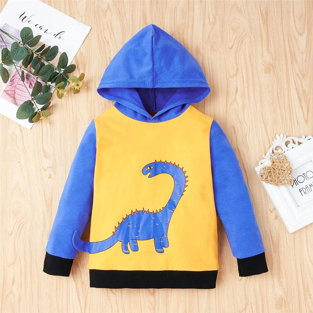 Boys Hooded Dinosaur Pattern Long Sleeve Jumper & Pants Kid Apparel Wholesale