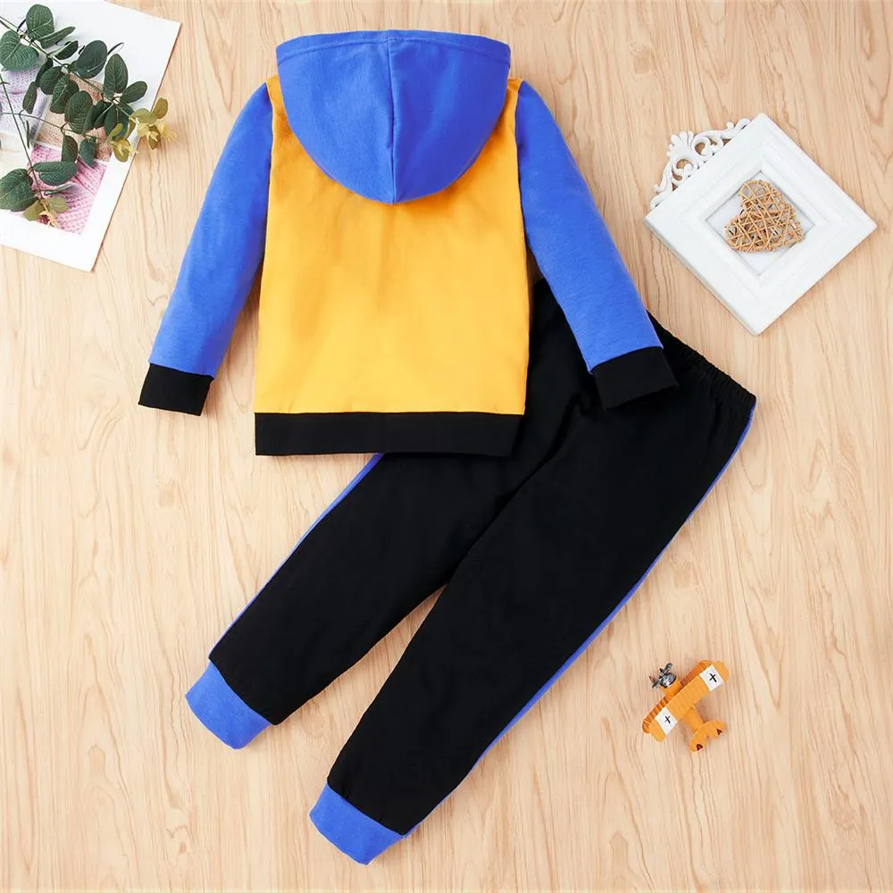 Boys Hooded Dinosaur Pattern Long Sleeve Jumper & Pants Kid Apparel Wholesale