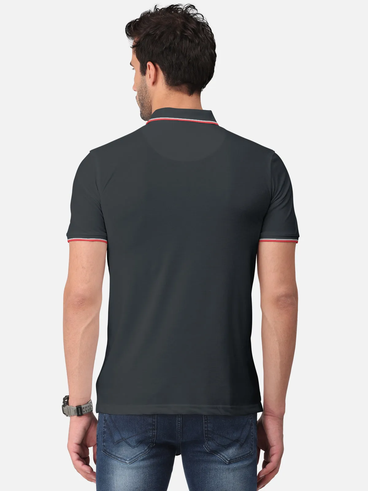BULLMER  Solid Half Sleeve Collar Neck / Polo Tshirts for Men