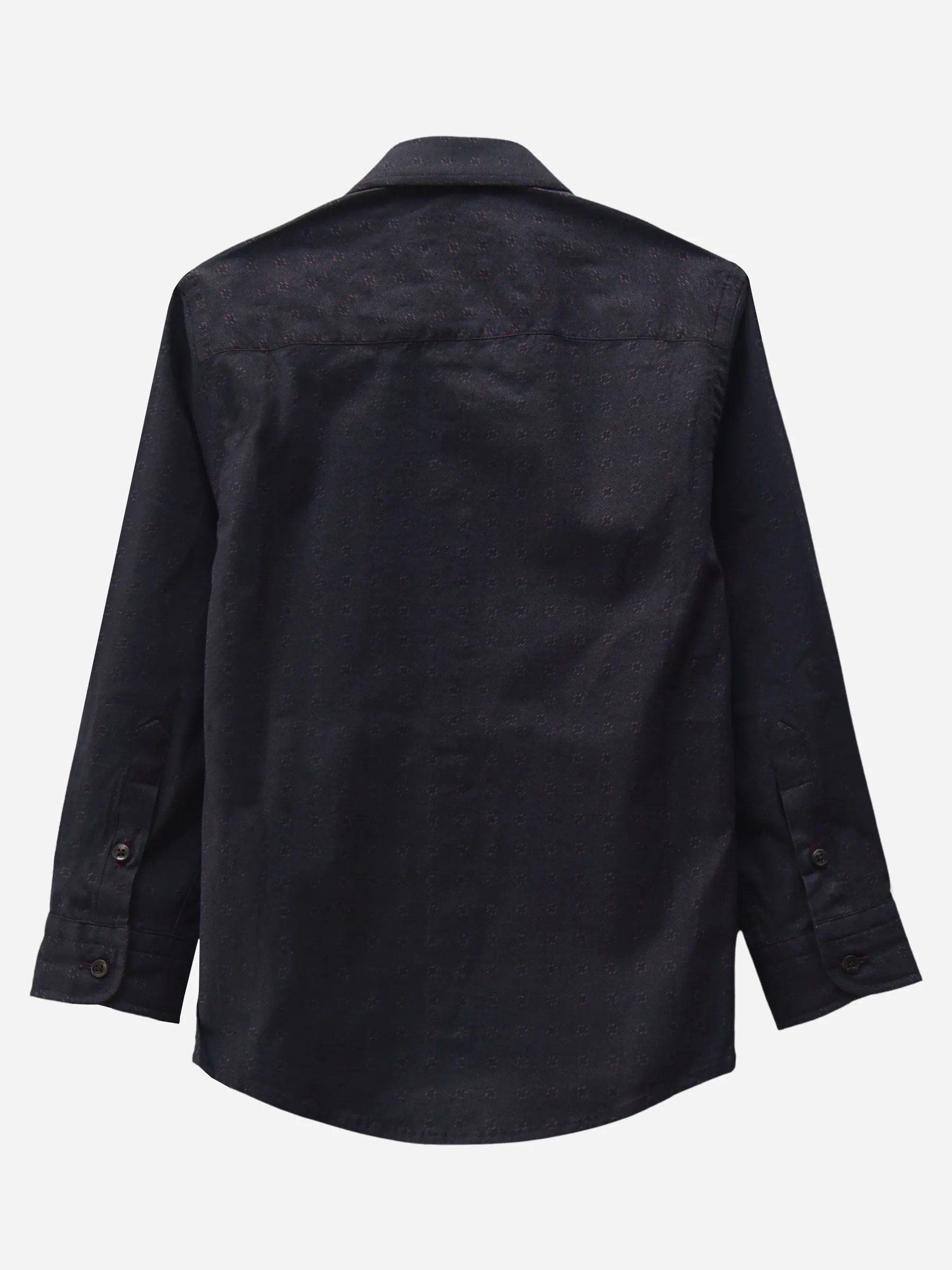 Burgundy Printed Casual Shirt