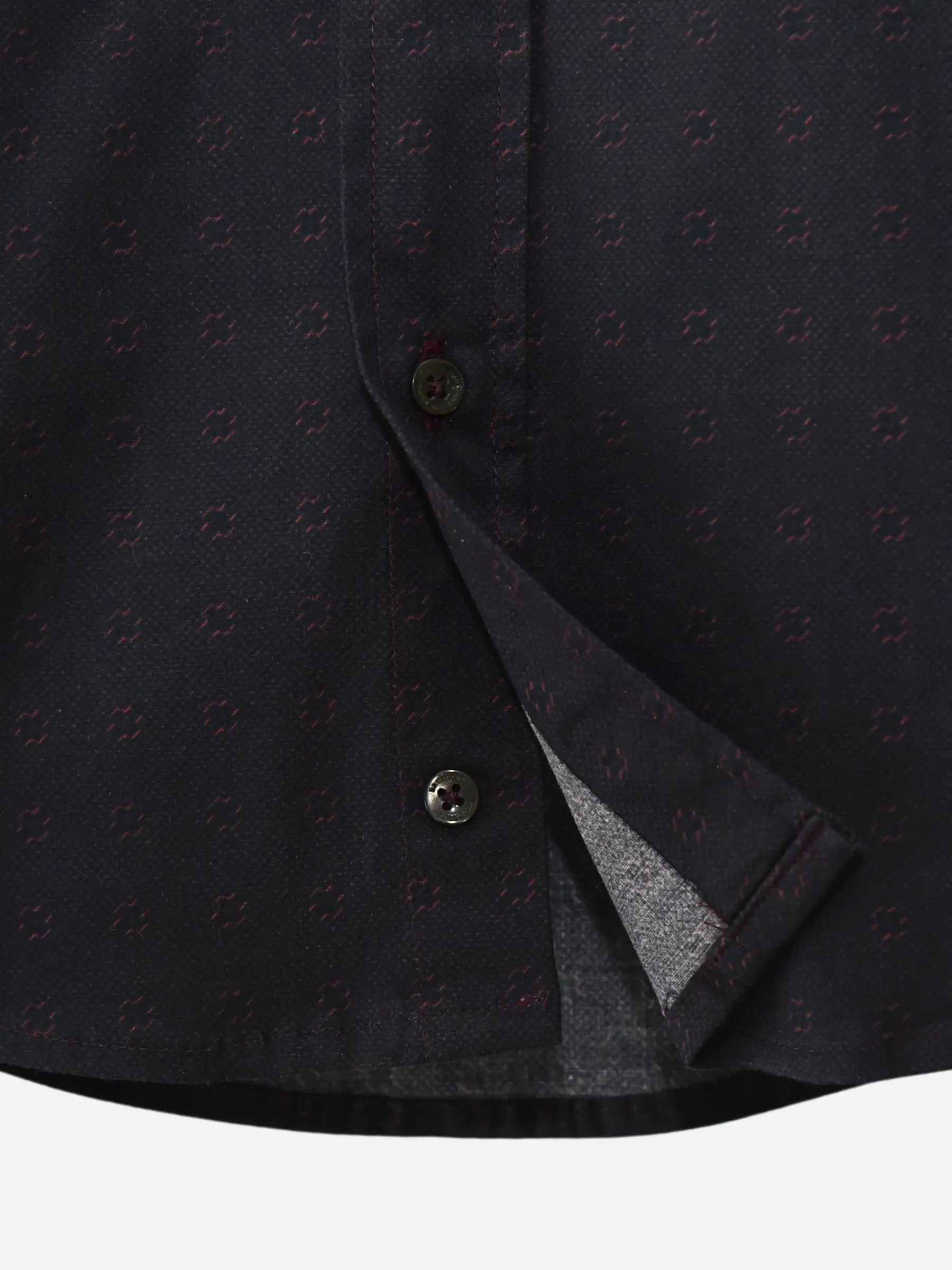 Burgundy Printed Casual Shirt