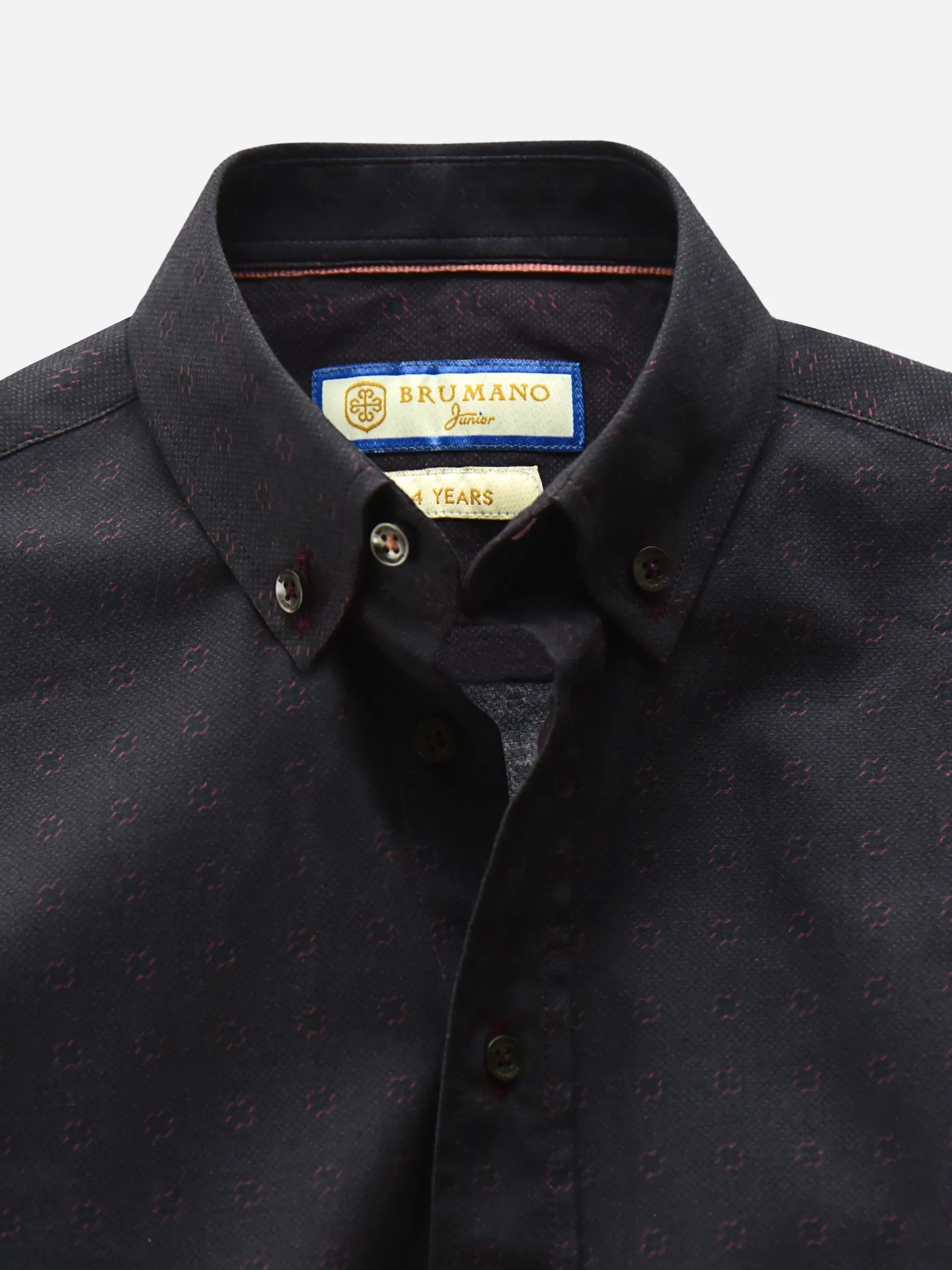 Burgundy Printed Casual Shirt