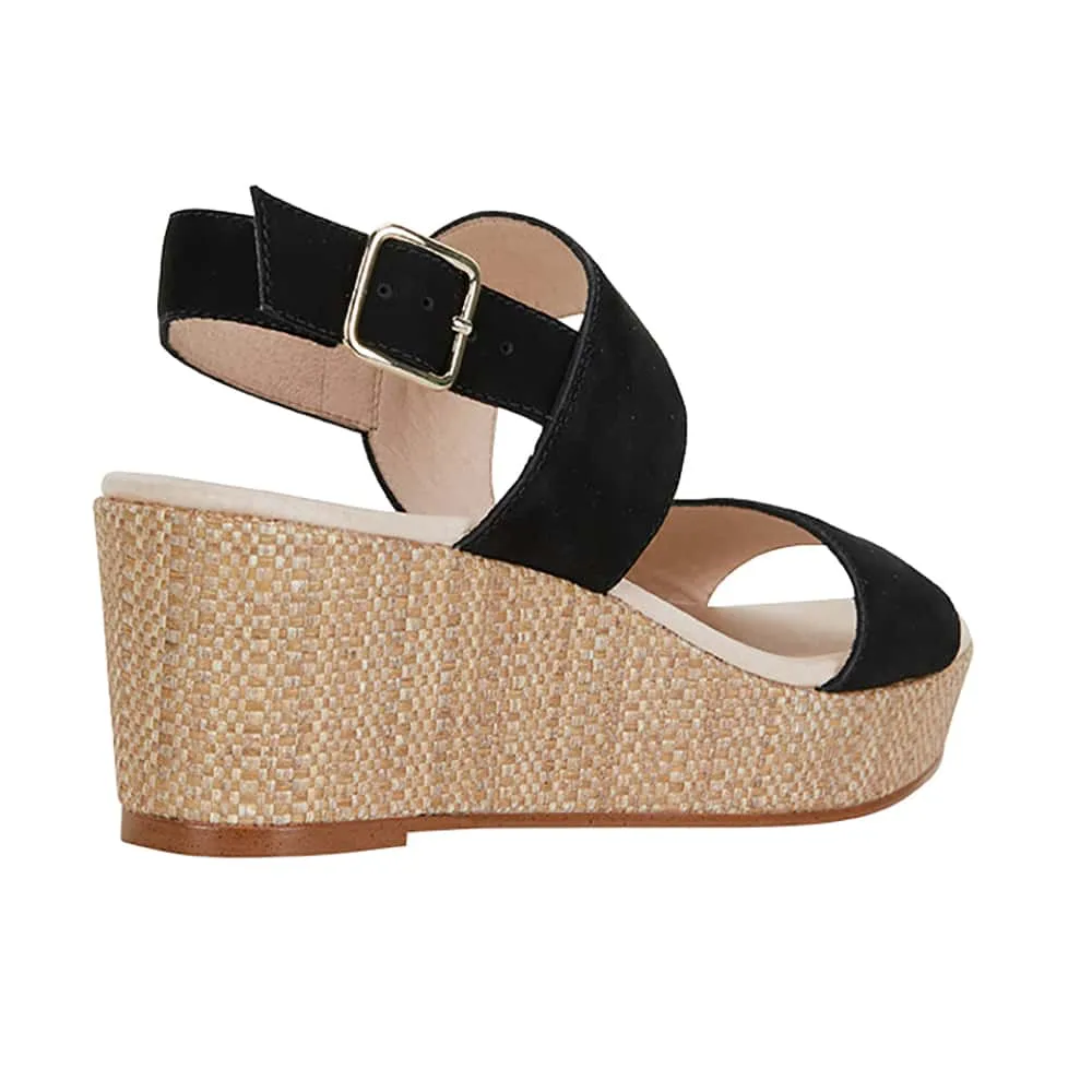 Caitlin Heel in Black Nubuck