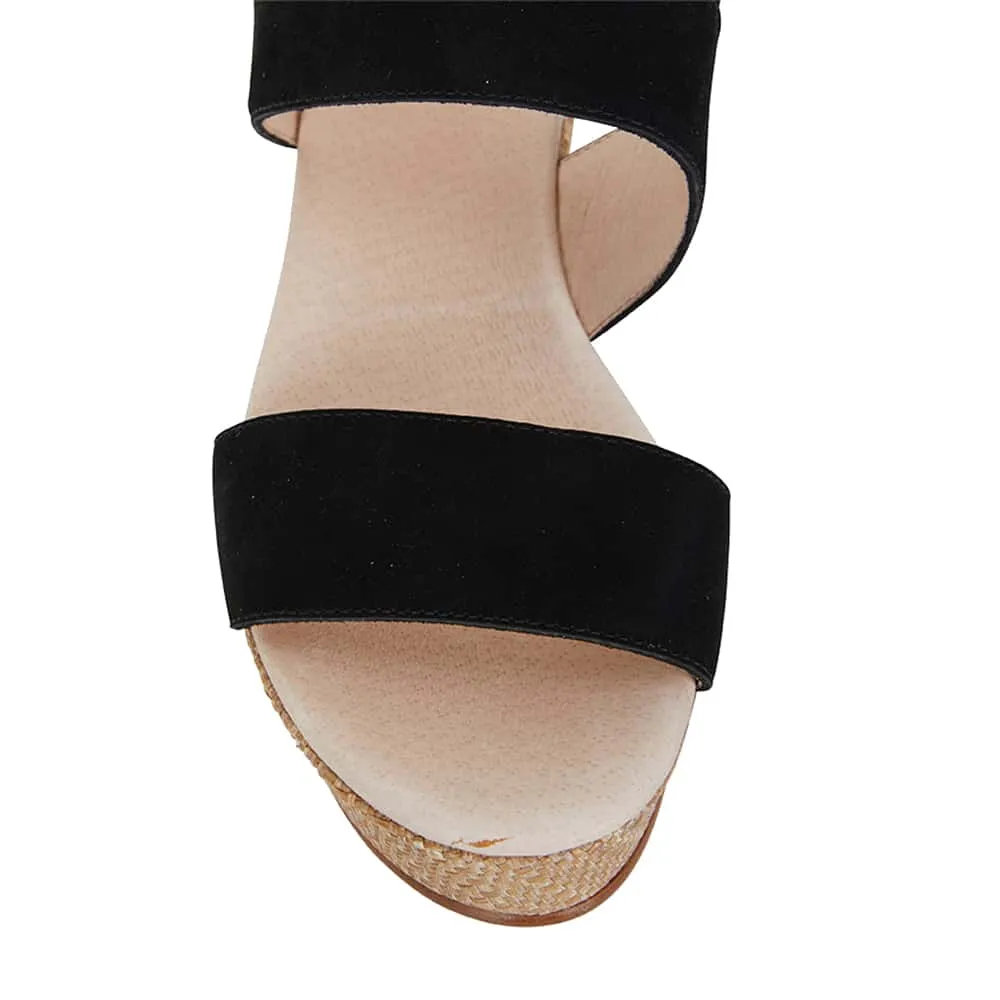 Caitlin Heel in Black Nubuck