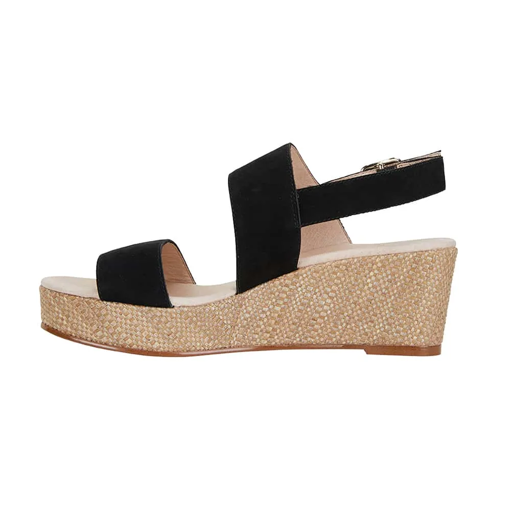 Caitlin Heel in Black Nubuck