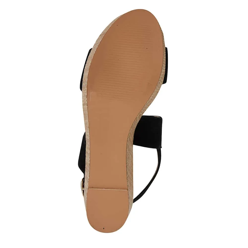 Caitlin Heel in Black Nubuck