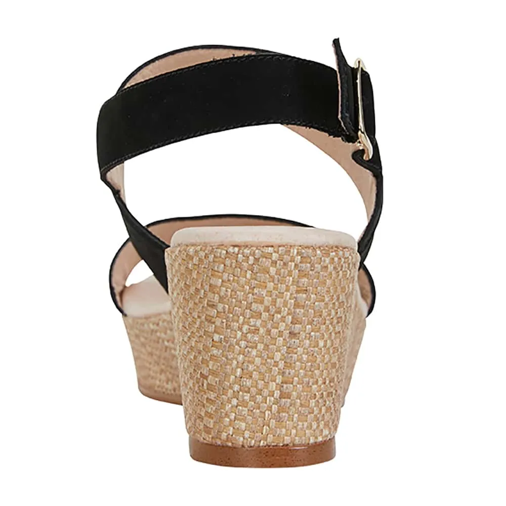 Caitlin Heel in Black Nubuck