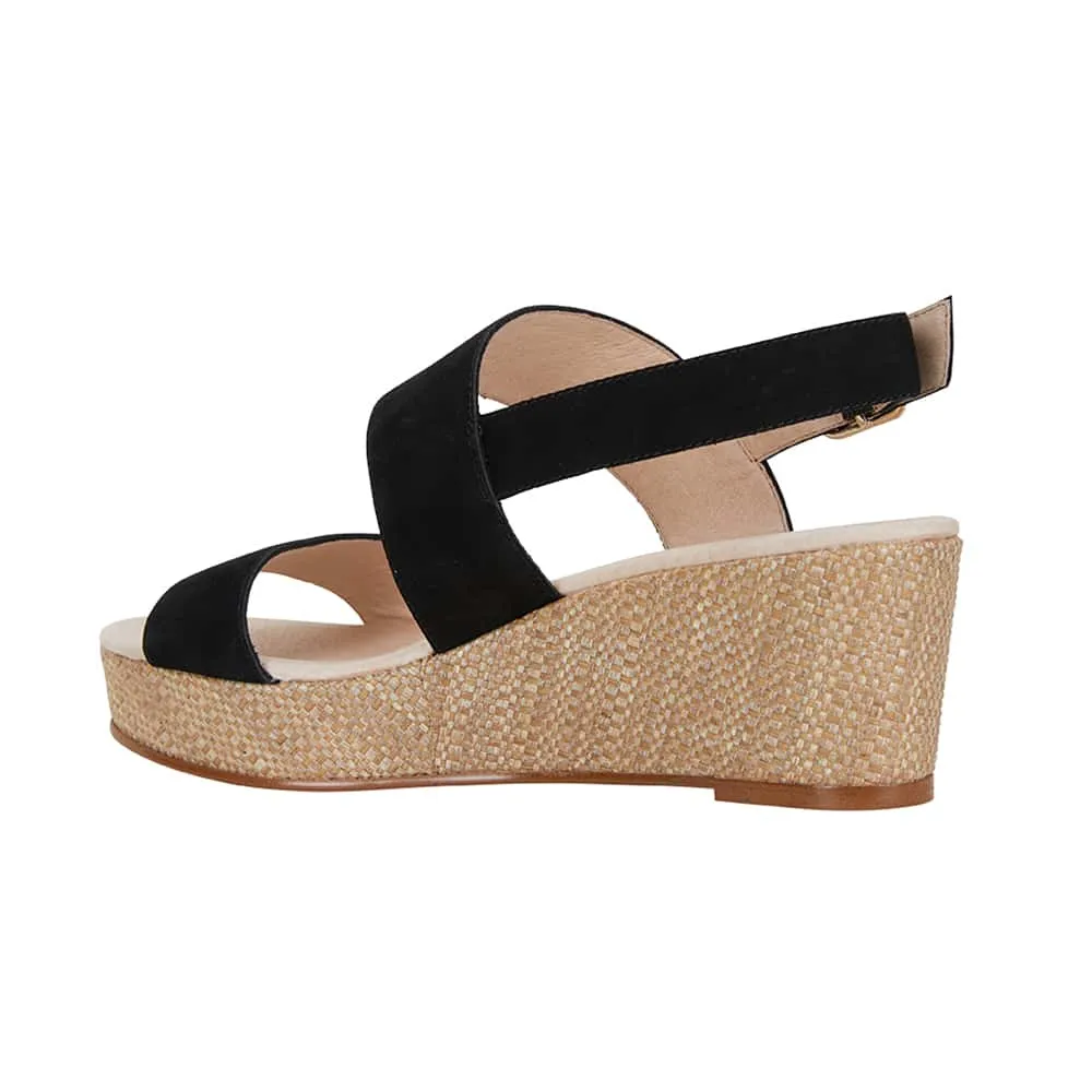 Caitlin Heel in Black Nubuck
