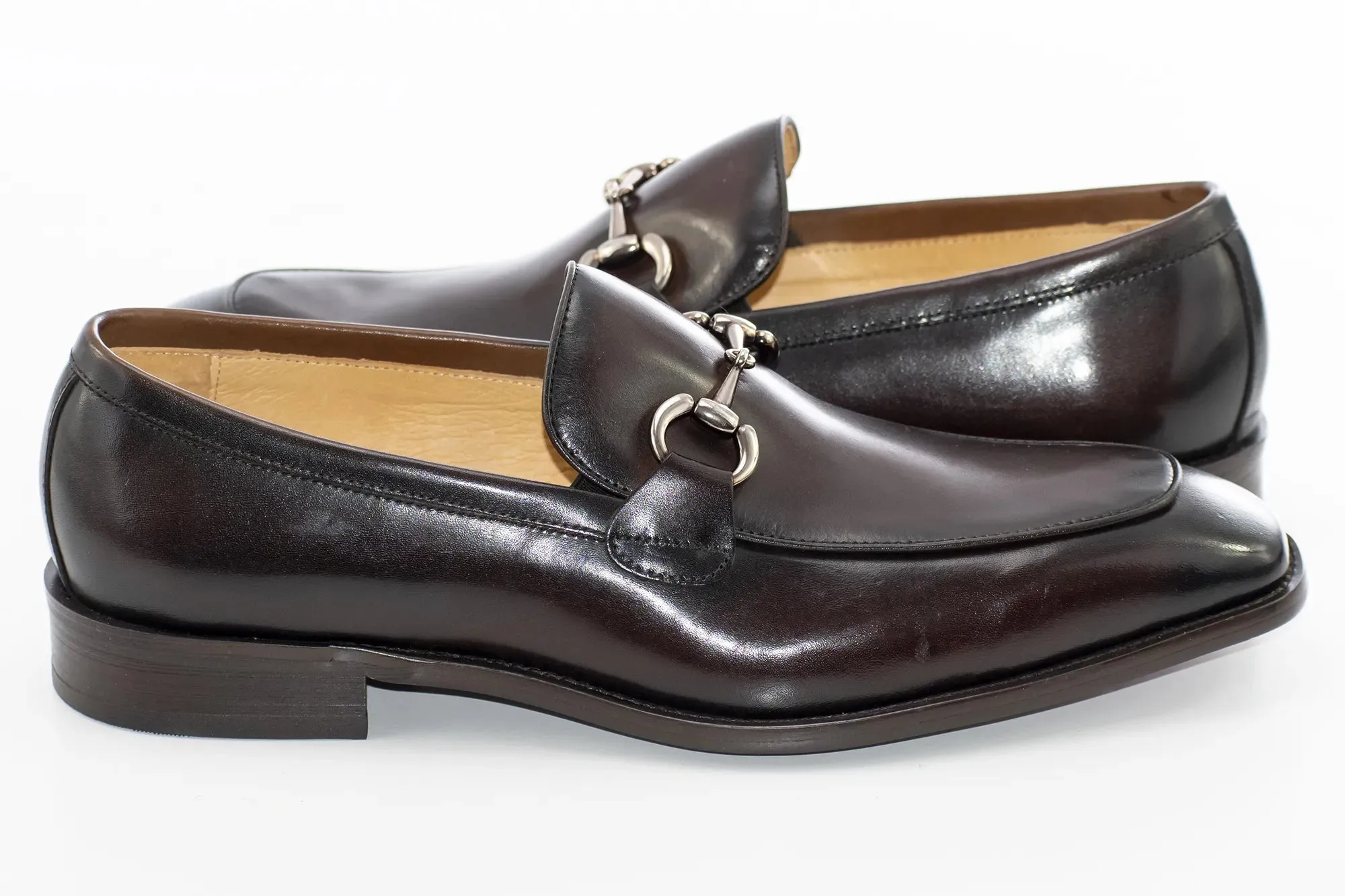 Chestnut Leather Buckle Loafer