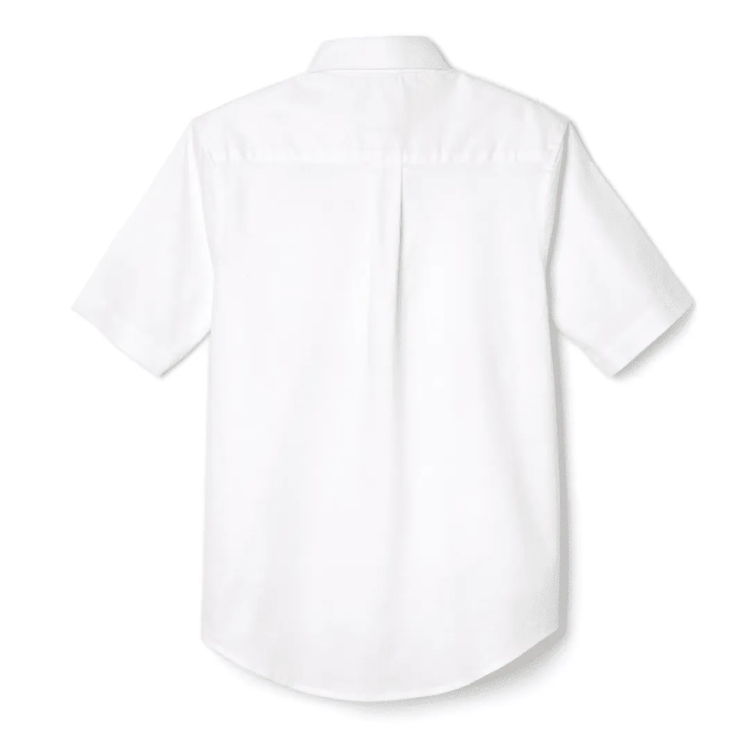 CO-ED Adult Short Sleeve Oxford Shirt - White