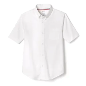 CO-ED Adult Short Sleeve Oxford Shirt - White
