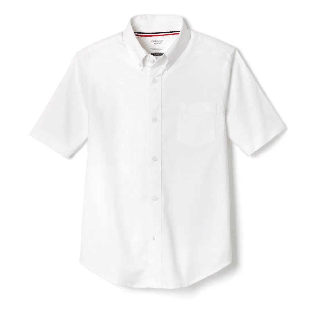 CO-ED Adult Short Sleeve Oxford Shirt - White