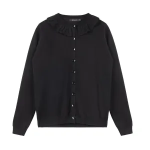 Collared Eyelet Sweater | Black [Final Sale]