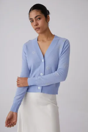 Crystal Embellished Snowflake Cashmere Sweater
