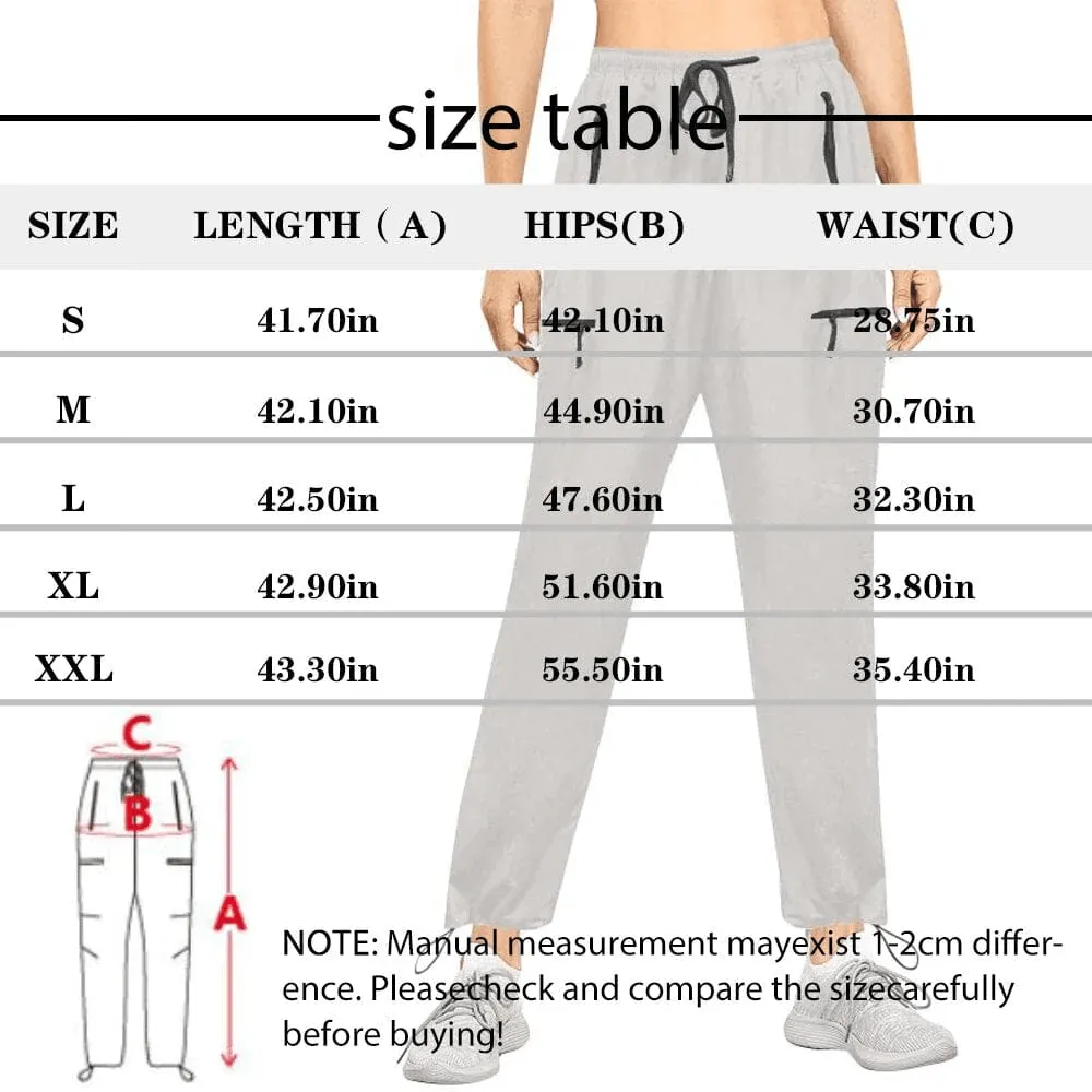 Custom Face Quick Dry Pants Multicolor Couple's All Over Print Casual Elastic Drawstring Pants