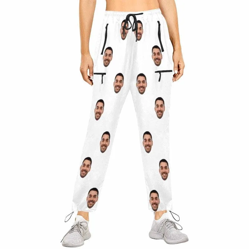 Custom Face Quick Dry Pants Multicolor Couple's All Over Print Casual Elastic Drawstring Pants