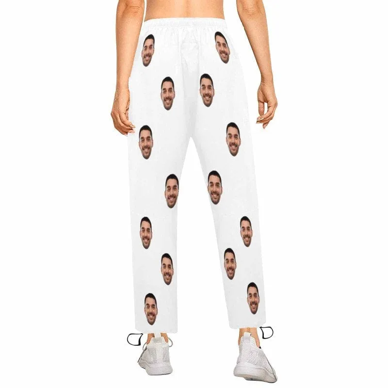 Custom Face Quick Dry Pants Multicolor Couple's All Over Print Casual Elastic Drawstring Pants
