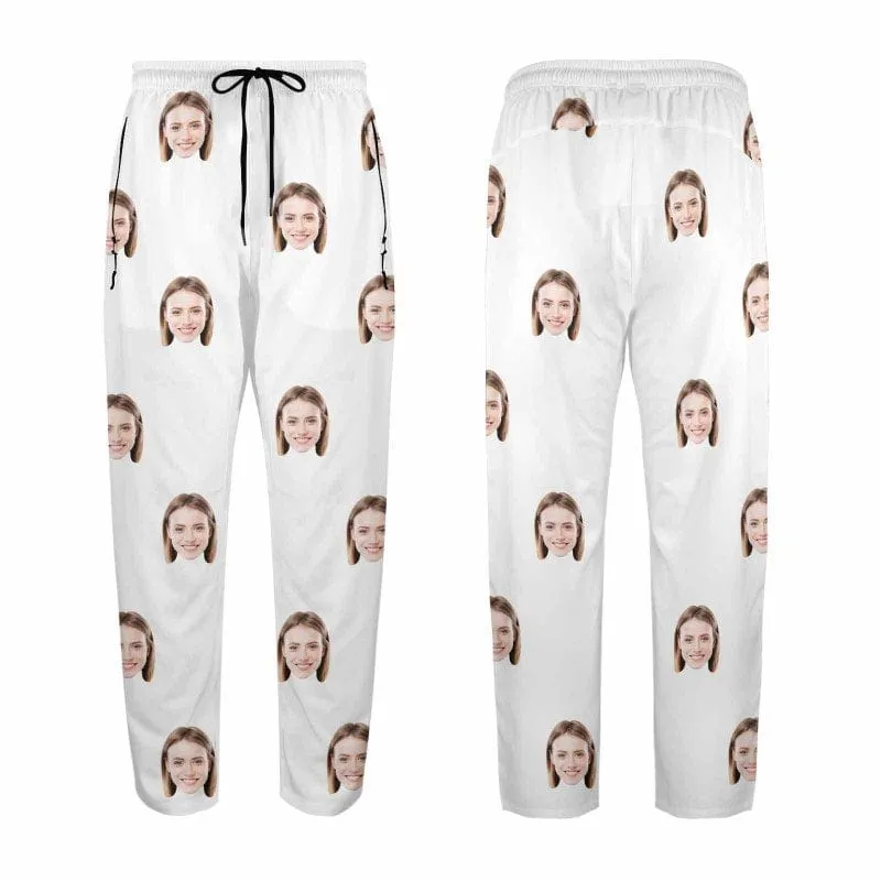 Custom Face Quick Dry Pants Multicolor Couple's All Over Print Casual Elastic Drawstring Pants