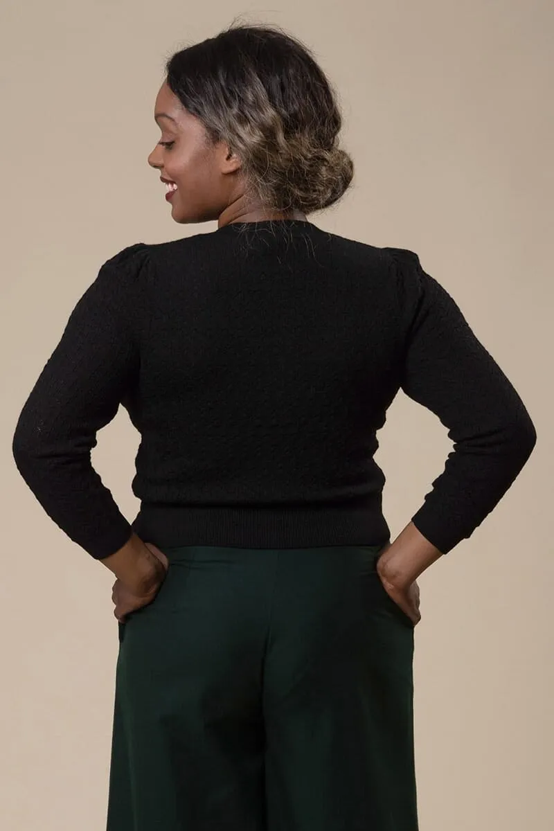 Delightful Daytime Cardigan i sort