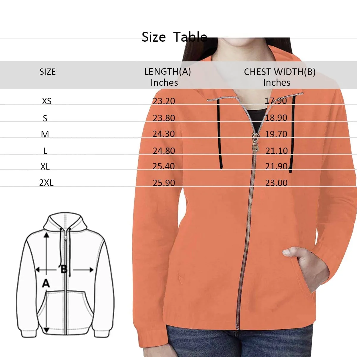 【Discount - limited time】Custom Face Women's All Over Print Full Zip Hoodie Personalized Husband Seamless Face Hoodie