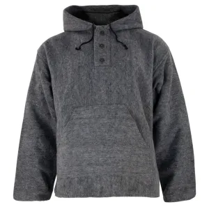 Earth Ragz - Hooded Button Neck Grey Pullover Jacket