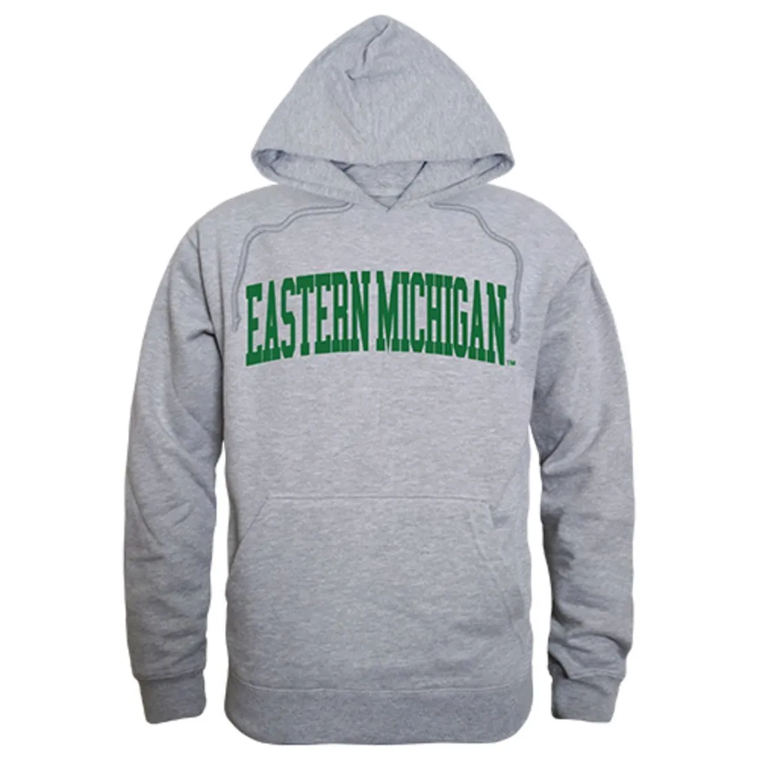 EMU Eastern Michigan University Game Day Hoodie Sweatshirt Heather Grey