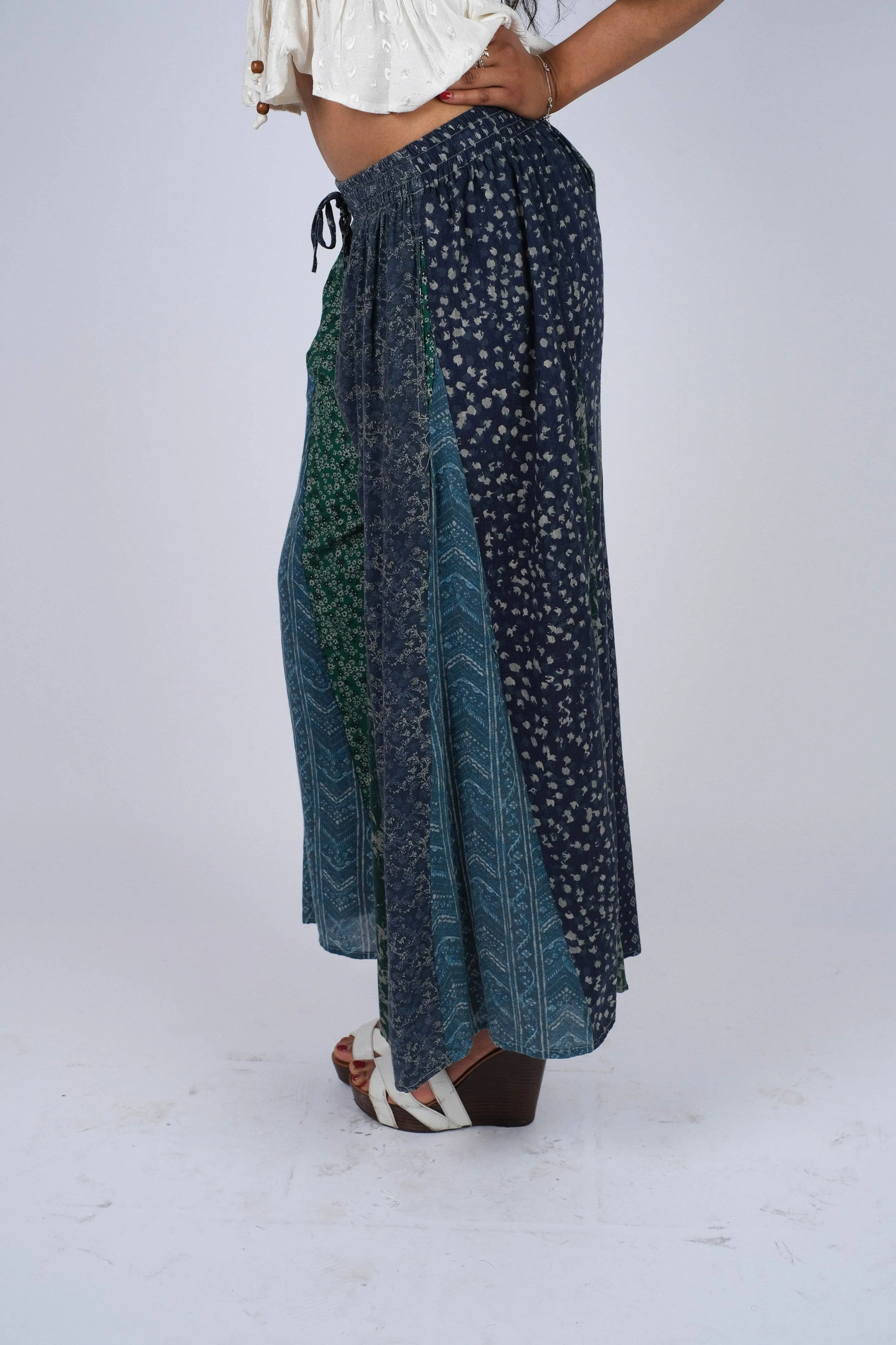 Ethereal Patchwork Palazzo Pants