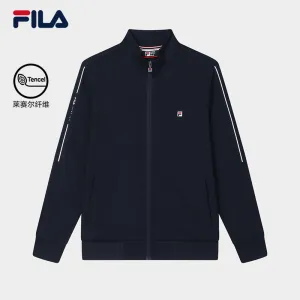 FILA CORE LIFESTYLE MODERN HERITAGE THE LOUVRE PALACE Men Knit Jacket (Navy)