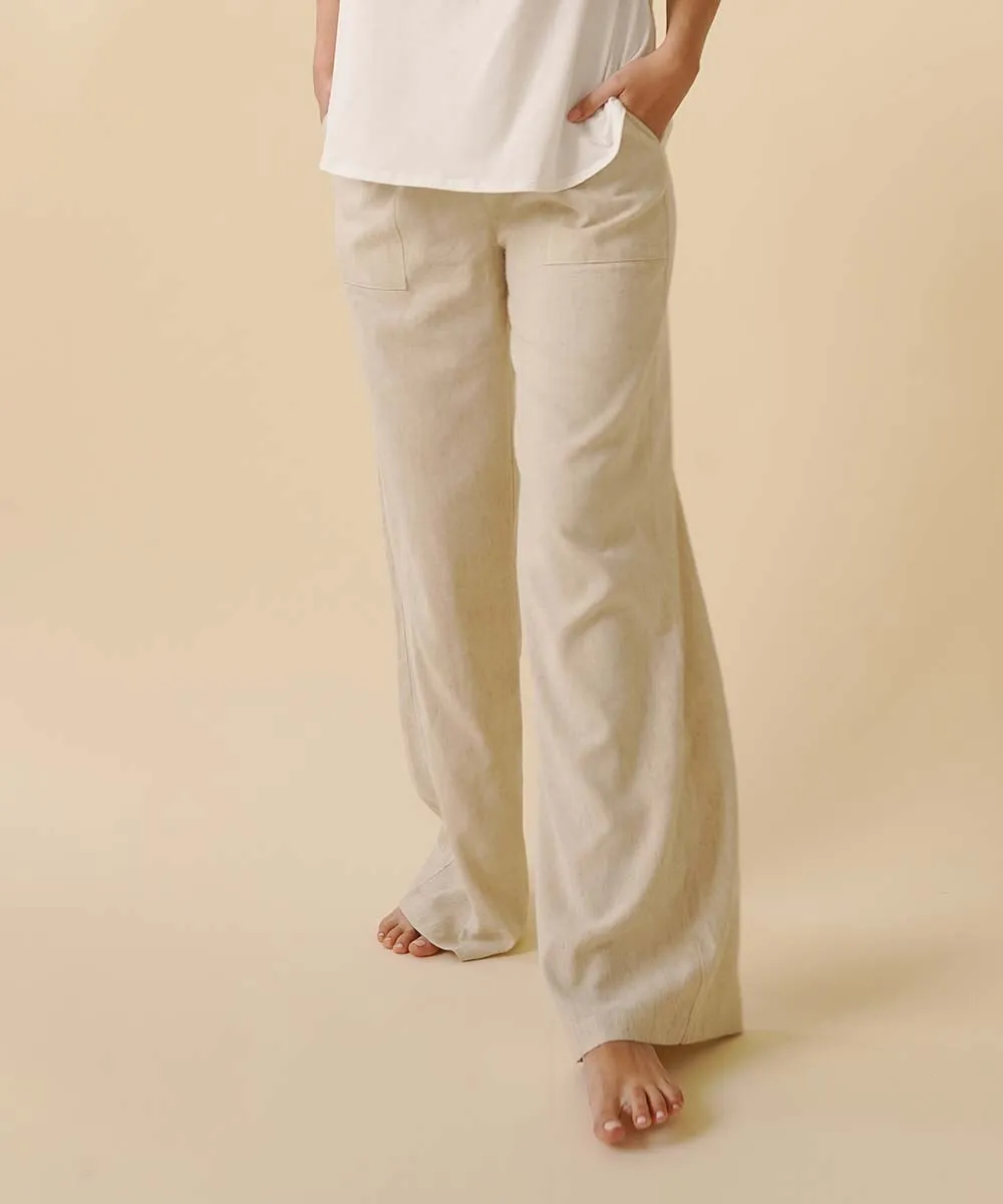 FINAL SALE Natural - Bamboo Linen Cotton Pants
