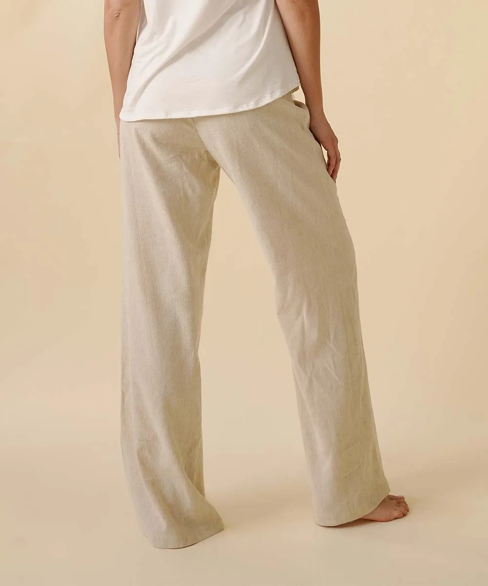 FINAL SALE Natural - Bamboo Linen Cotton Pants