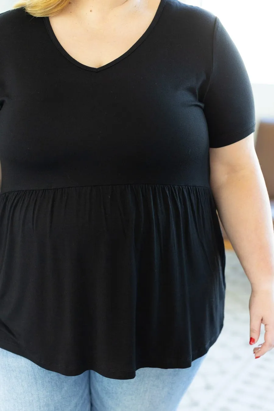 Flatter   Stretch Mini Ruffle Tees (solid colors!)