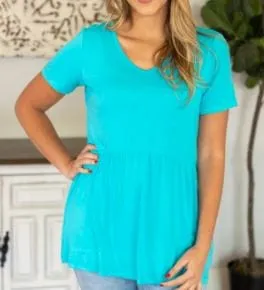 Flatter   Stretch Mini Ruffle Tees (solid colors!)