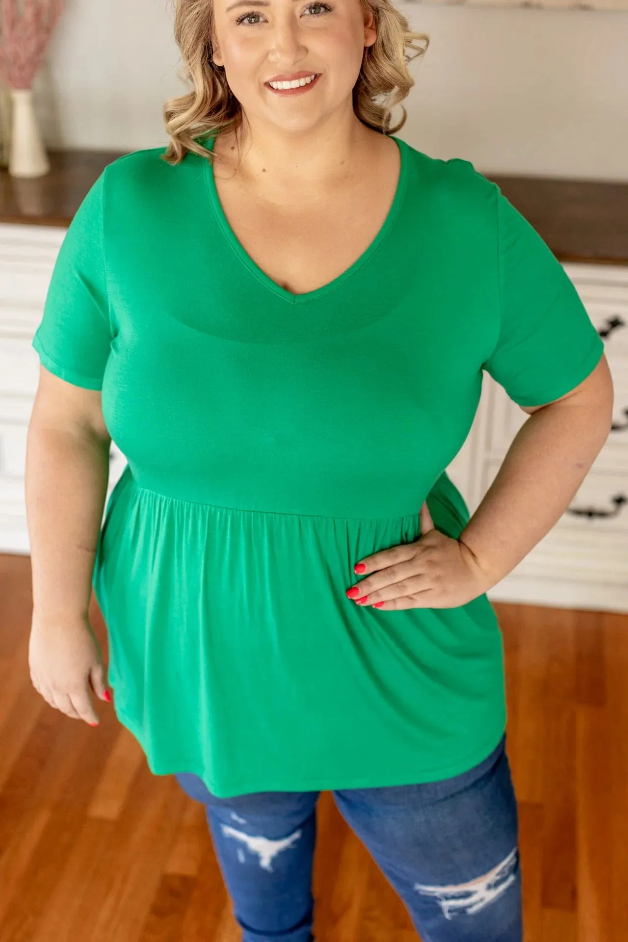 Flatter   Stretch Mini Ruffle Tees (solid colors!)