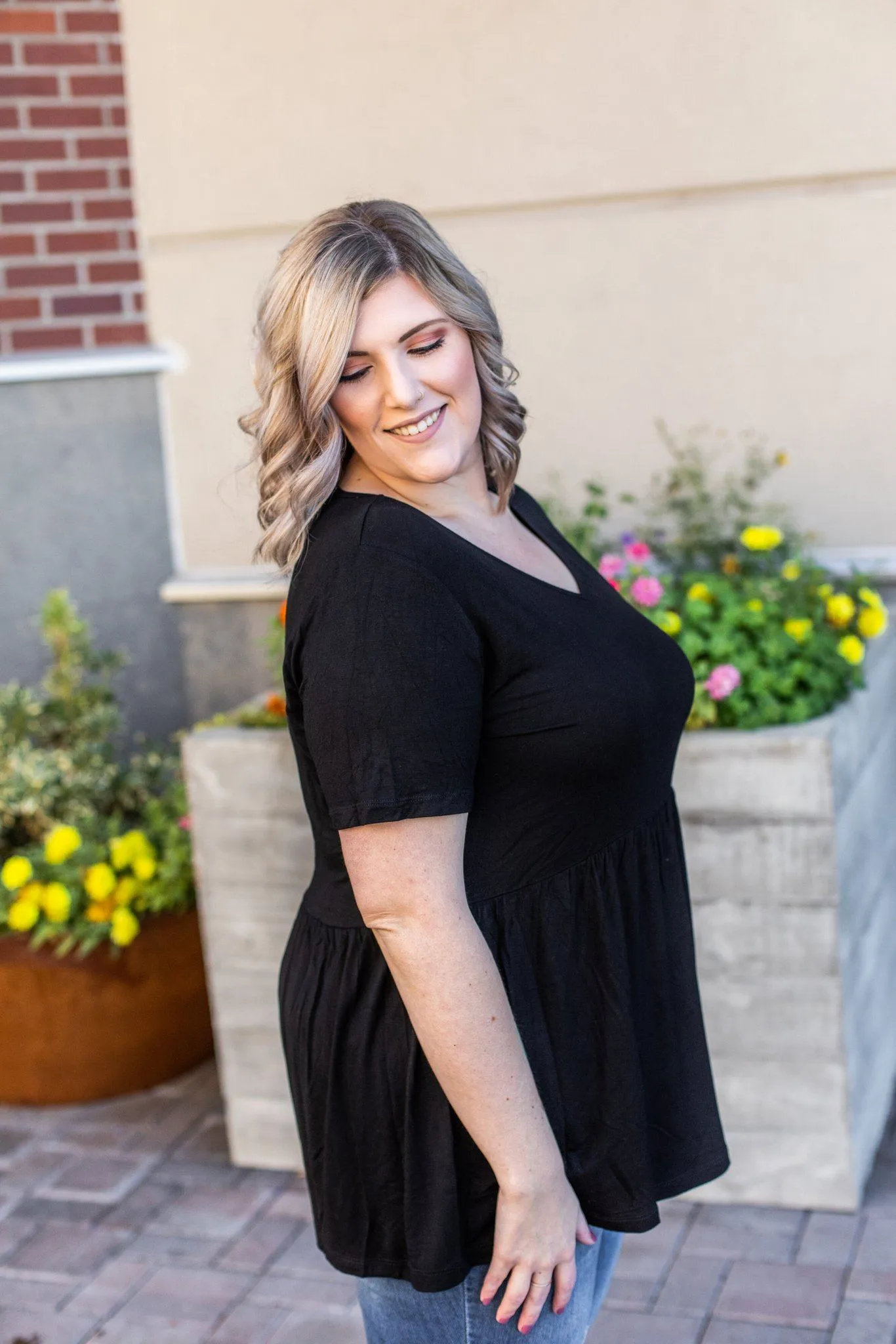 Flatter   Stretch Mini Ruffle Tees (solid colors!)