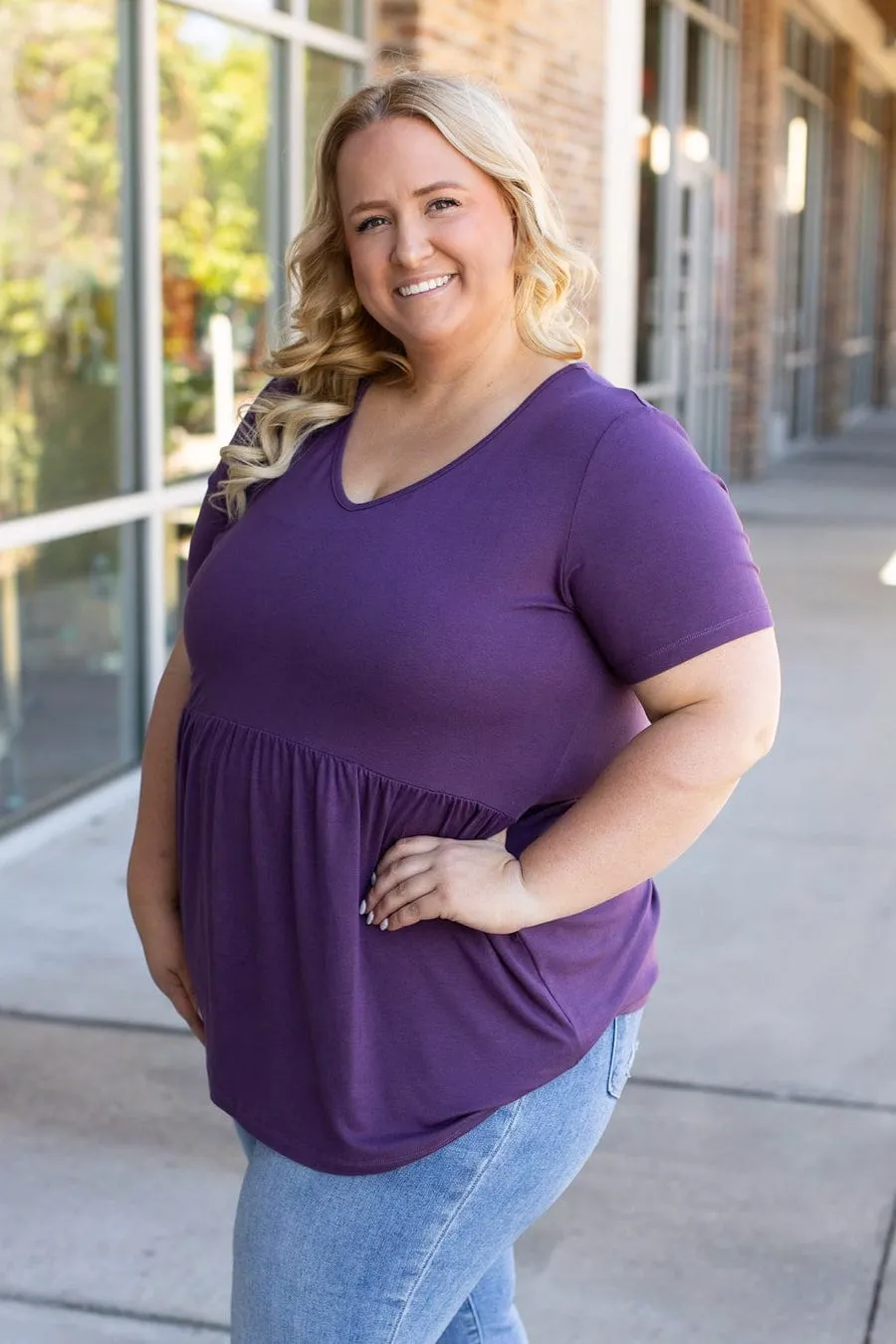 Flatter   Stretch Mini Ruffle Tees (solid colors!)