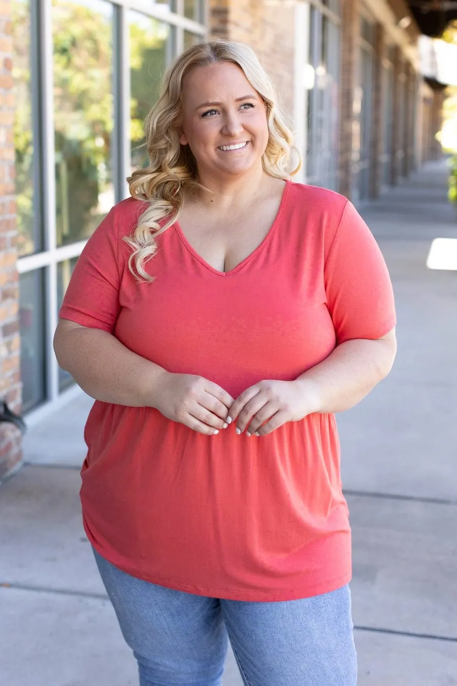 Flatter   Stretch Mini Ruffle Tees (solid colors!)